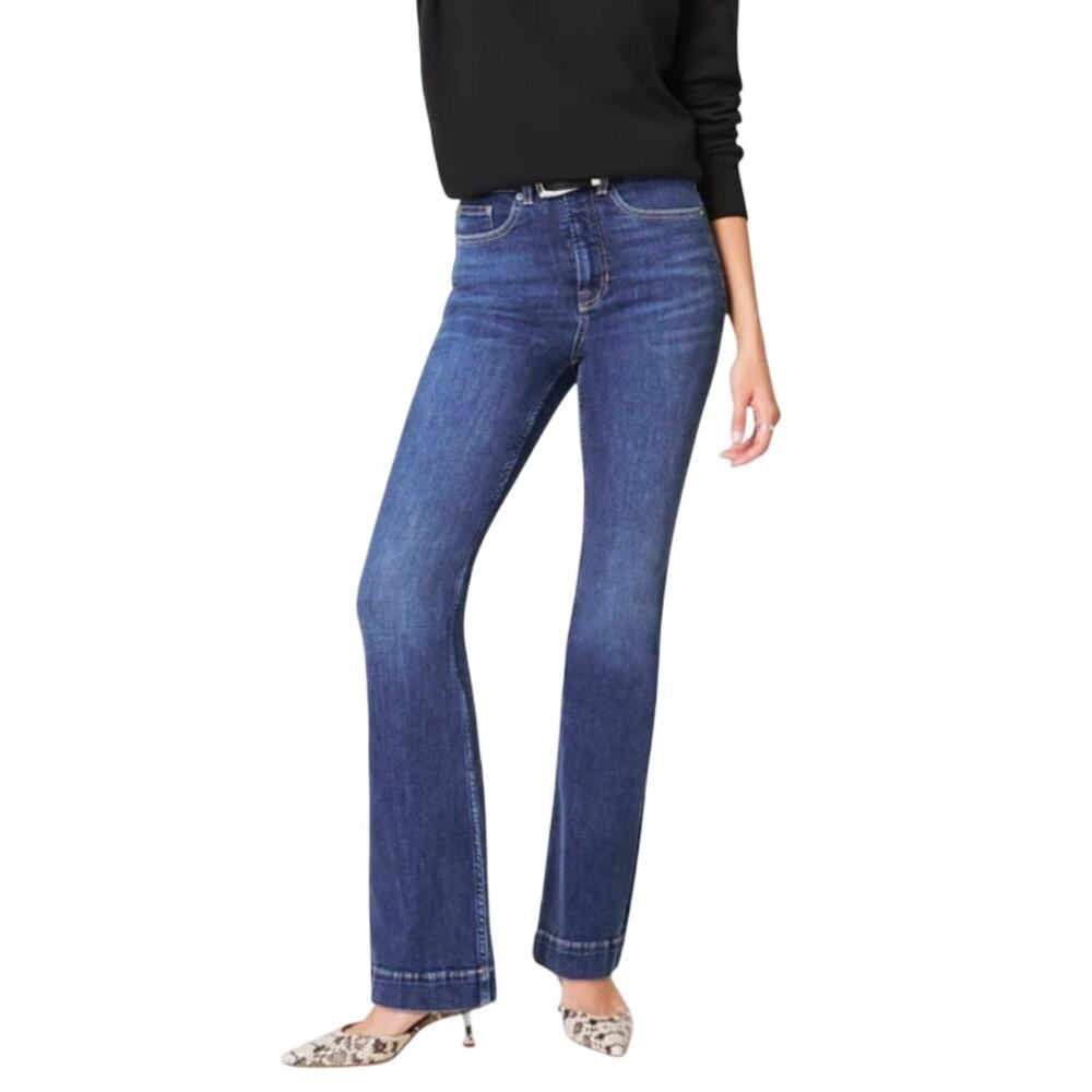 $148 Spanx SPANXshape EveryWear Flare Jeans Large Sculpting Tummy Control